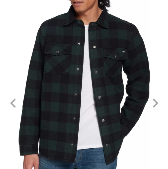 VANS Men's Reversible Jacket - Green/Black - Picture 3 of 10
